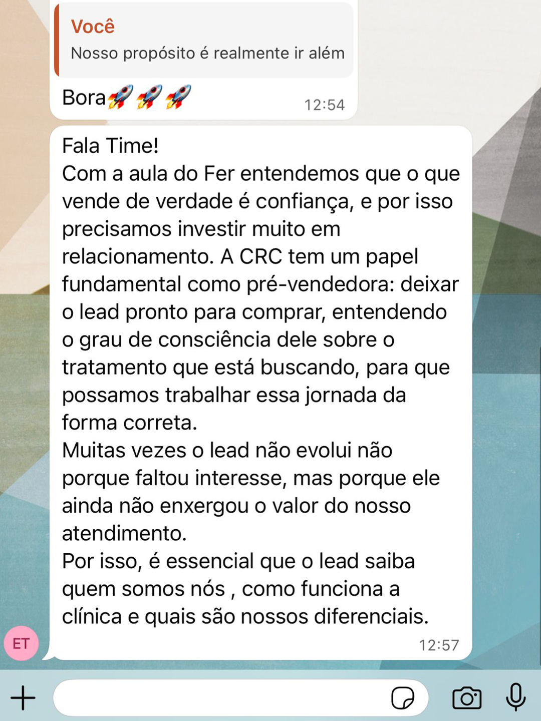 Depoimento WhatsApp